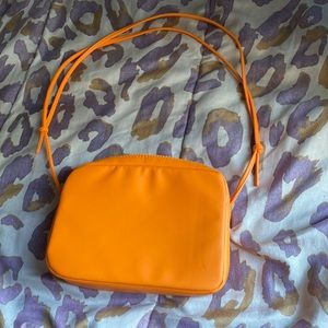 Orange shoulder purse